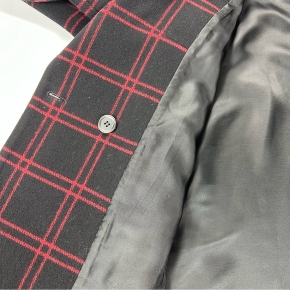 Maje Coat Sz 36 Plaid Wool Blend - Picture 15 of 16
